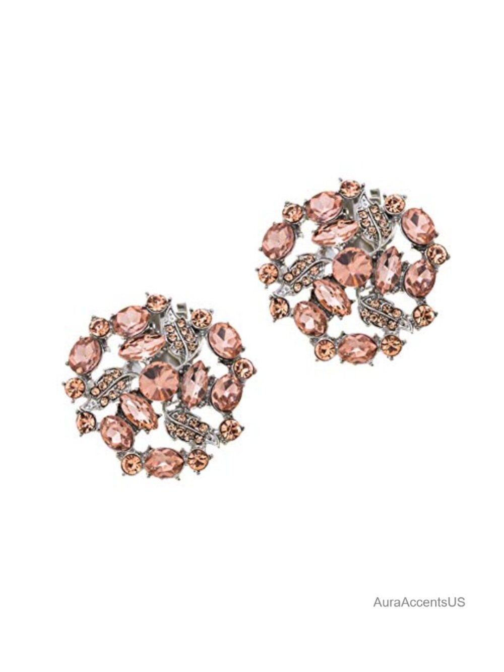 Rhinestone Shoe Clips Alloy Wedding Party Shoe Decoration Charms 2 Pcs